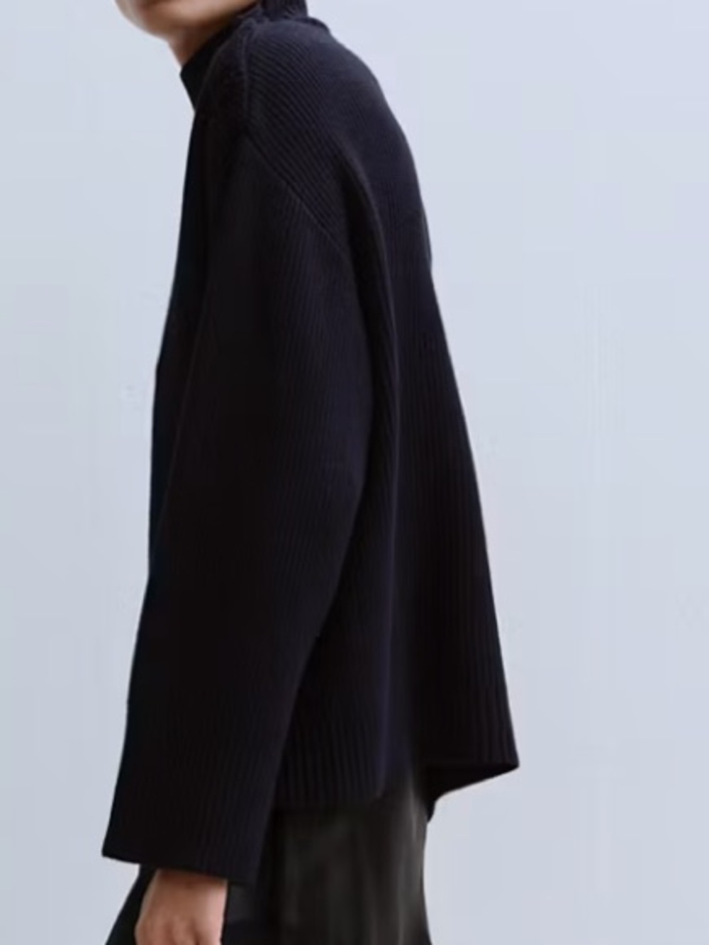 Mango Black Knit Top with Branded Tag PERKINS-NECK SWEATER WITH BUTTON 3295 - Picture 7 of 7
